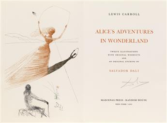 (DALÍ, SALVADOR.) Carroll, Lewis. Alices Adventures in Wonderland.